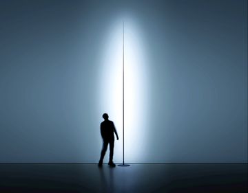 ORIGINE - LED glass-fibre and metal floor lamp by DAVIDE GROPPI - view 2